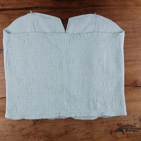 ANTHROPOLOGY PORRIDGE CLOTHING MINT GREEN STRAPLESS CROP TUBE TOP SIZE XL NWT - Picture 7 of 7